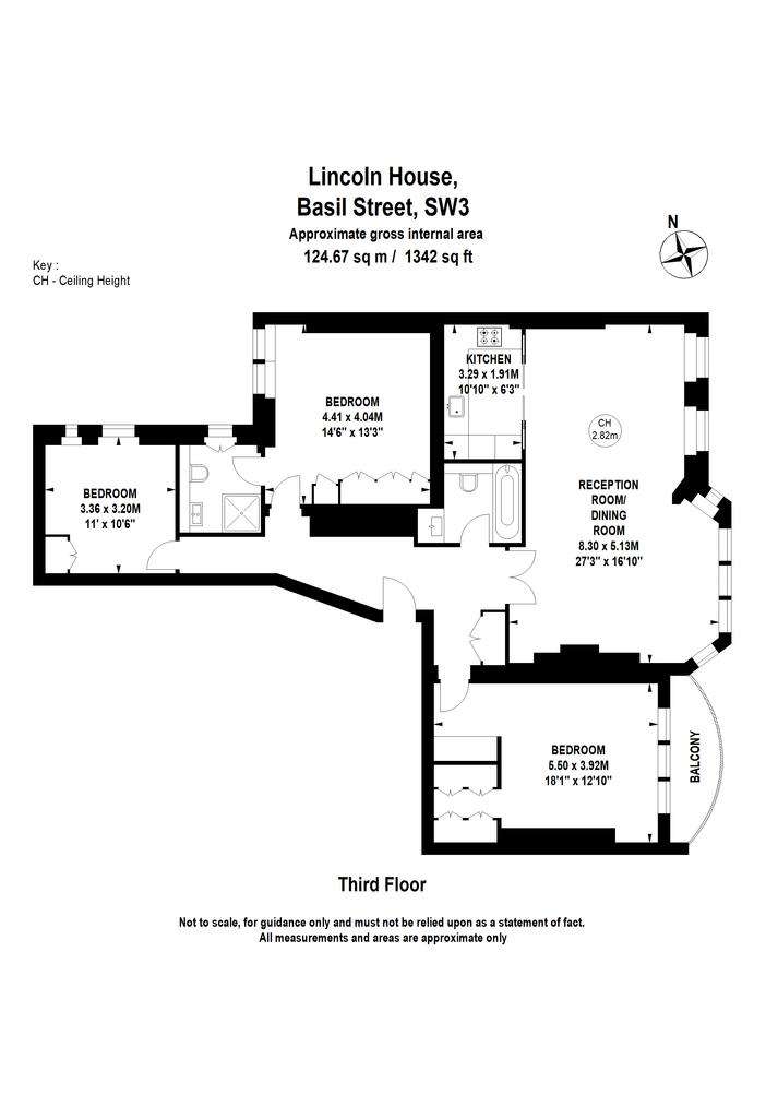 3 bedroom flat to rent - floorplan