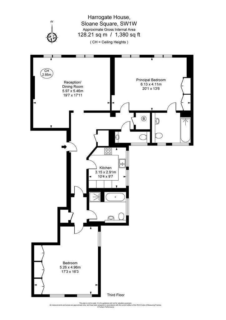 2 bedroom flat to rent - floorplan