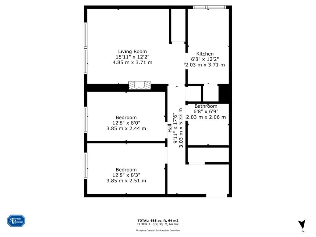 2 bedroom flat for sale - floorplan