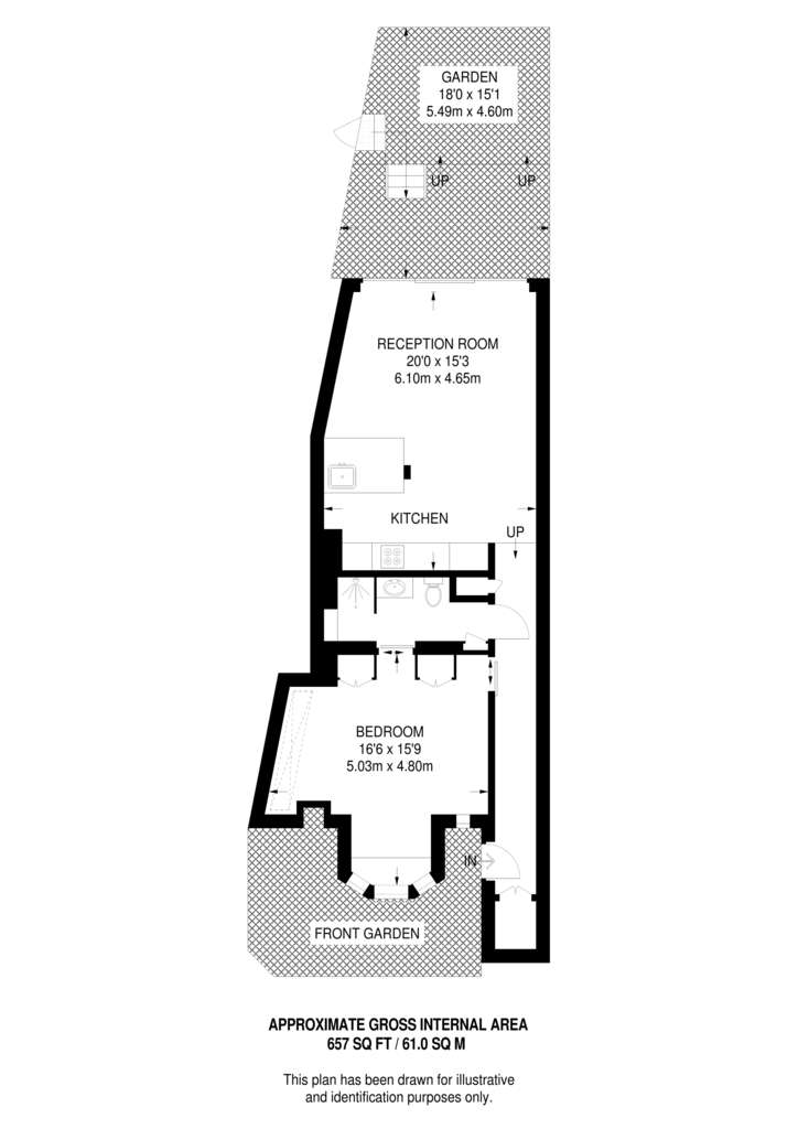 1 bedroom flat to rent - floorplan