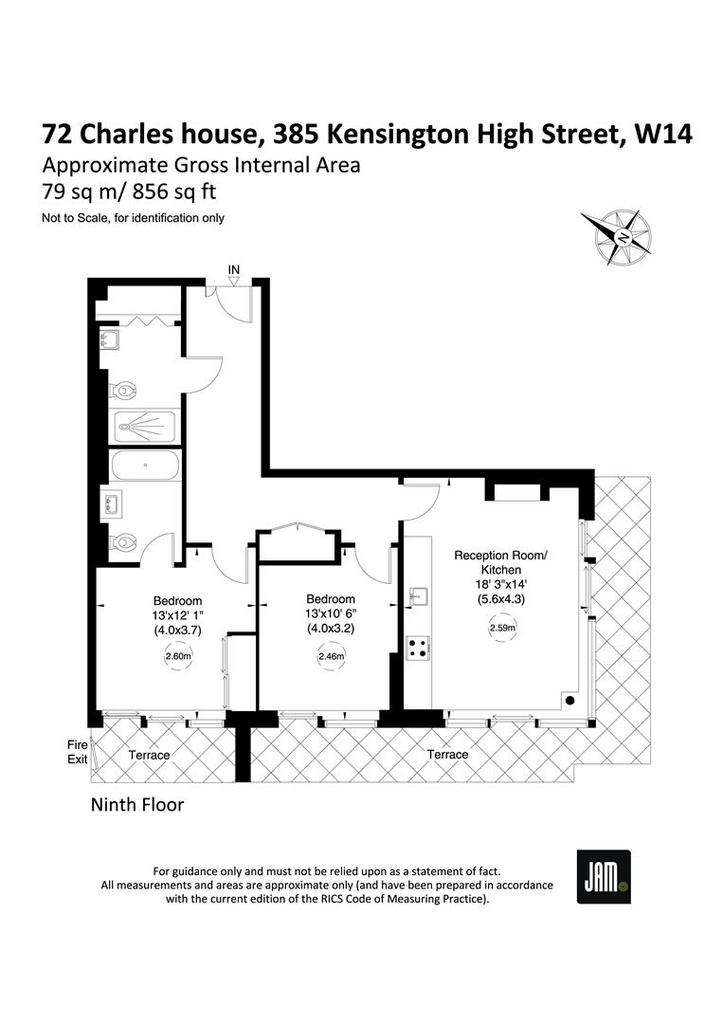 2 bedroom flat to rent - floorplan