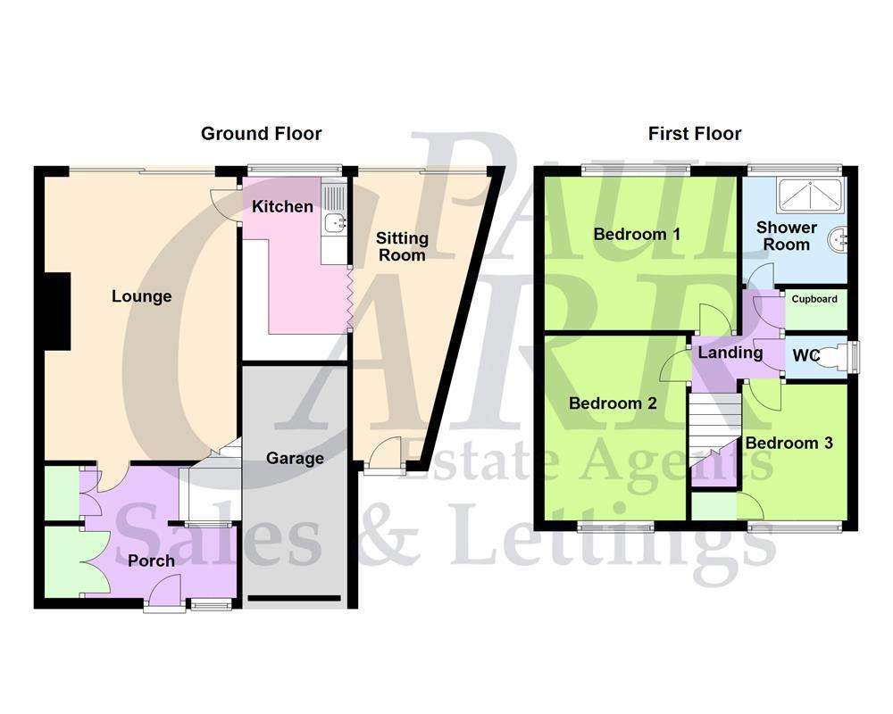 3 bedroom semi-detached house for sale - floorplan