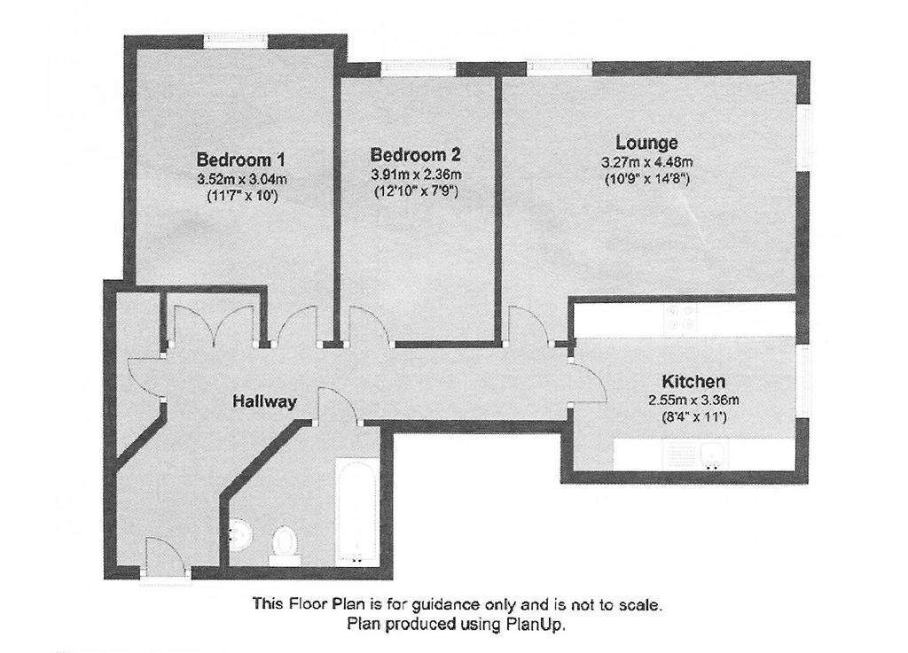 2 bedroom flat to rent - floorplan