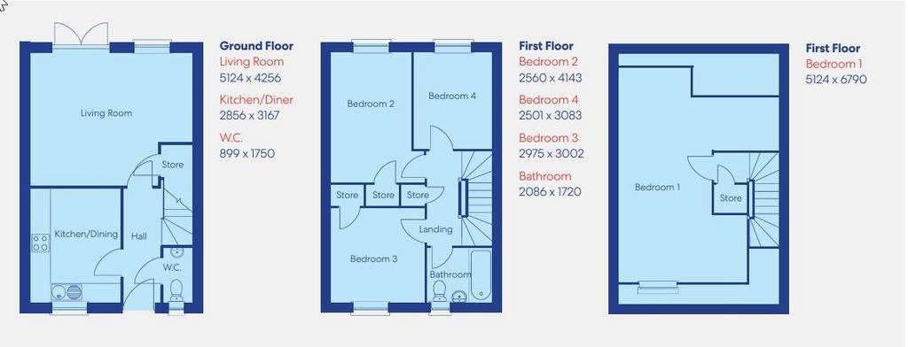 4 bedroom semi-detached house for sale - floorplan