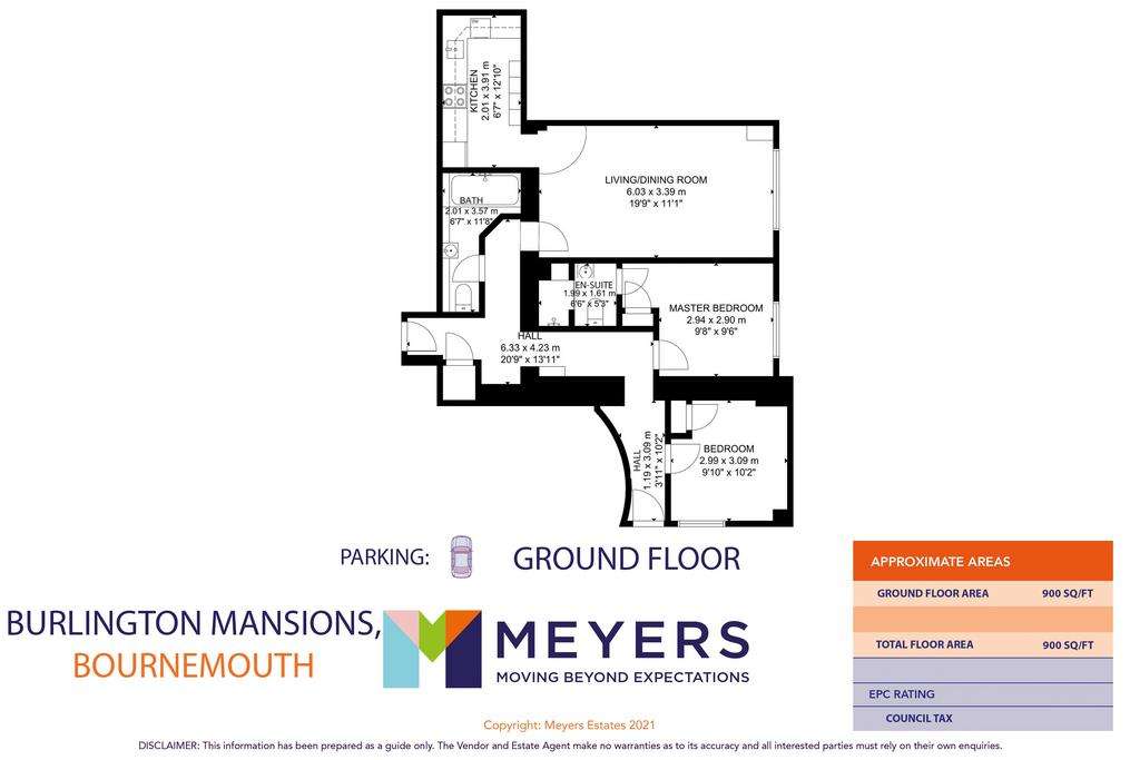 2 bedroom flat to rent - floorplan