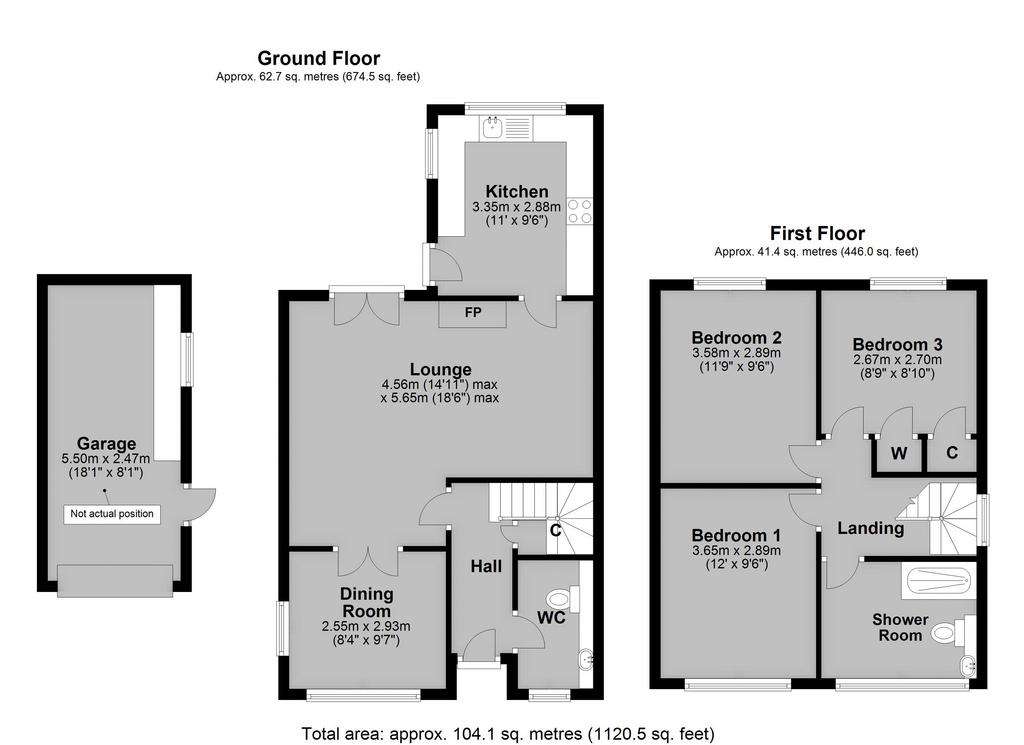 3 bedroom detached house for sale - floorplan