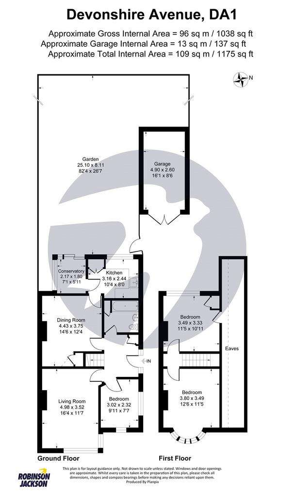 3 bedroom semi-detached house for sale - floorplan