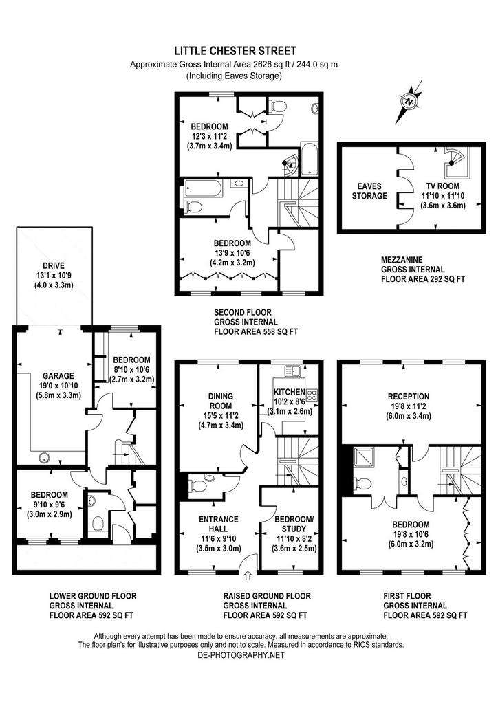 5 bedroom terraced house to rent - floorplan