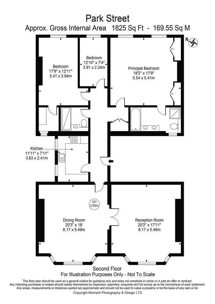 3 bedroom flat to rent - floorplan