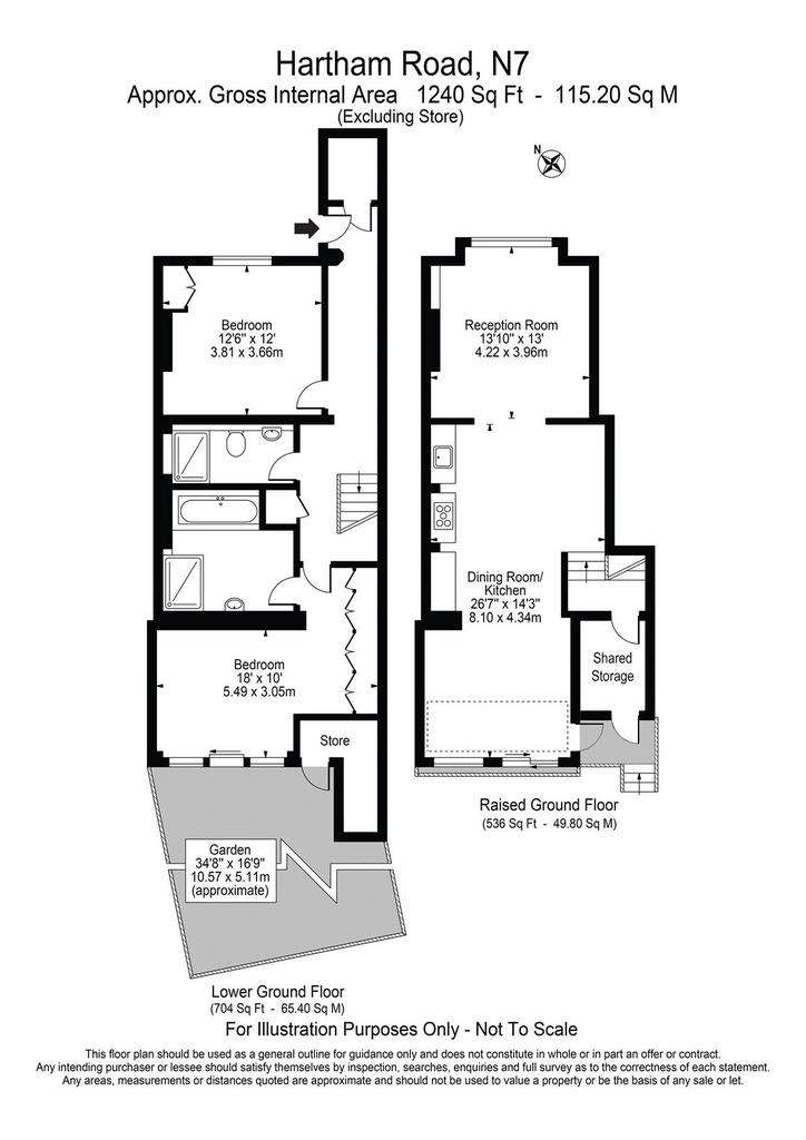 2 bedroom maisonette to rent - floorplan