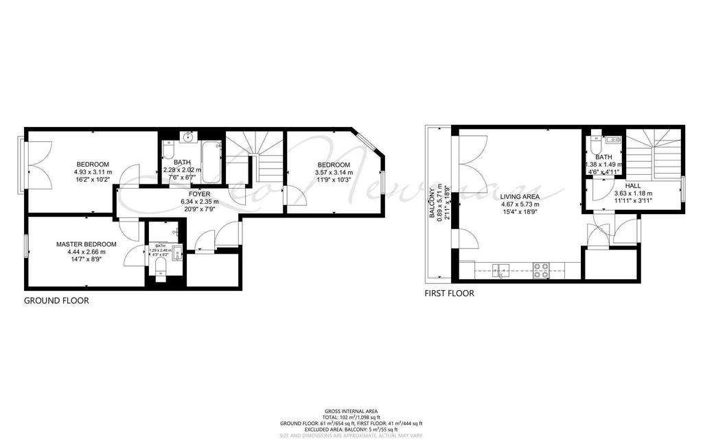 3 bedroom flat to rent - floorplan