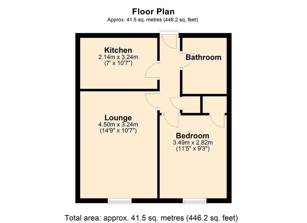 1 bedroom flat for sale - floorplan