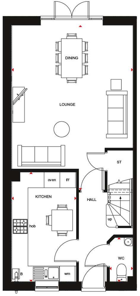 4 bedroom semi-detached house for sale - floorplan