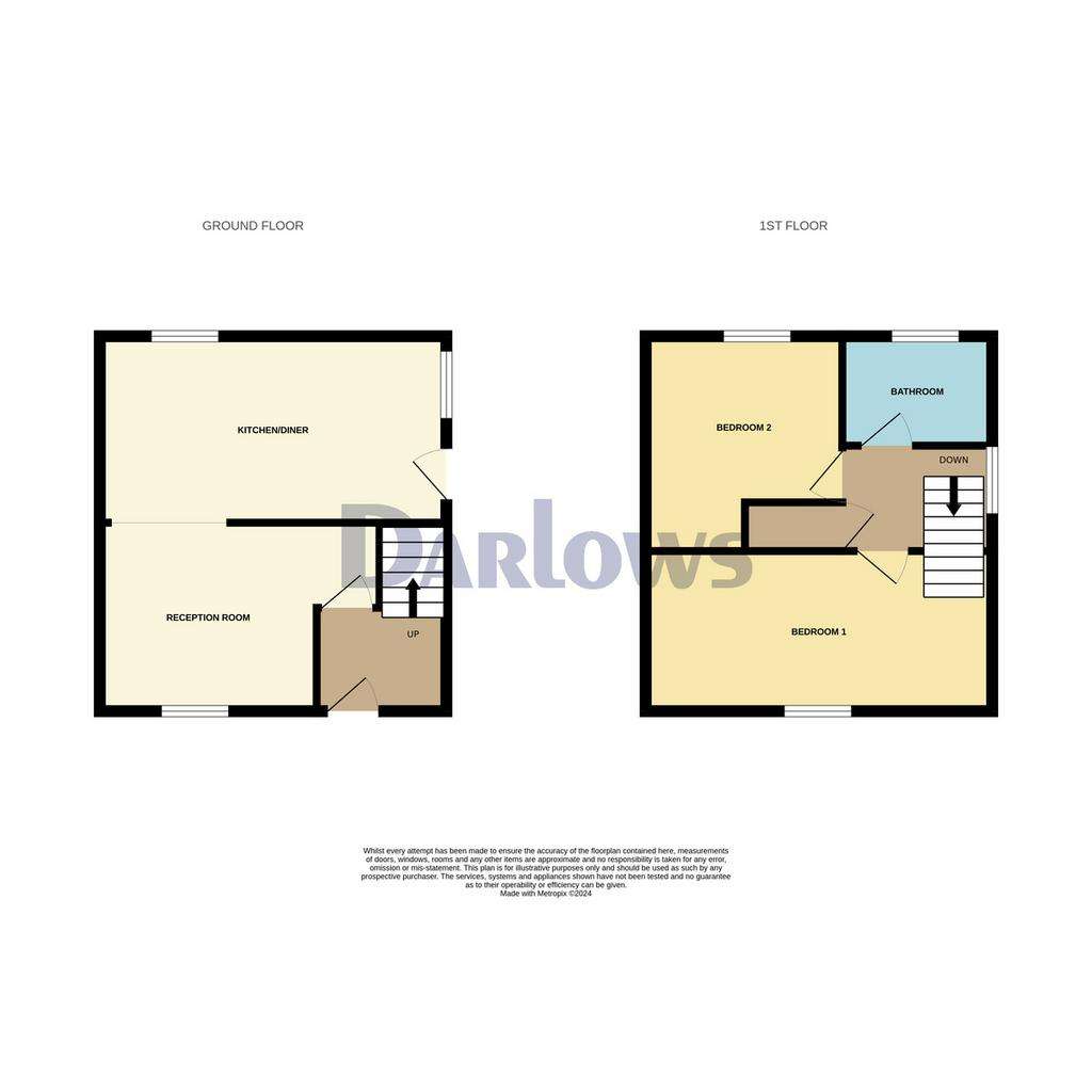 2 bedroom semi-detached house for sale - floorplan