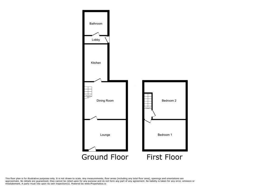 2 bedroom terraced house to rent - floorplan