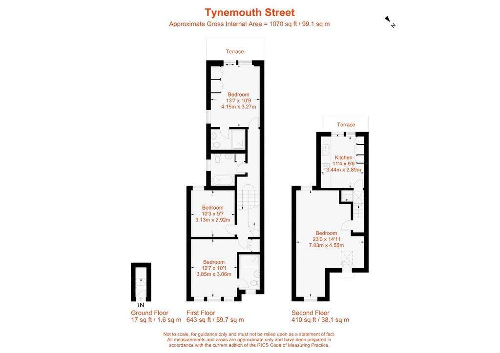 3 bedroom flat to rent - floorplan