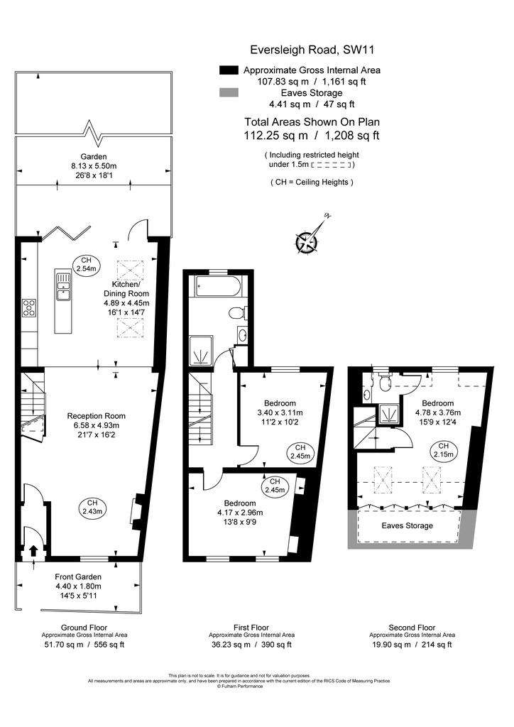 3 bedroom terraced house for sale - floorplan