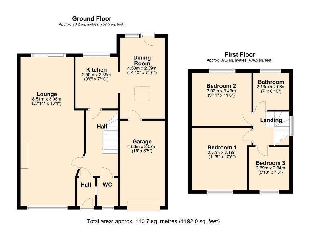 3 bedroom detached house for sale - floorplan