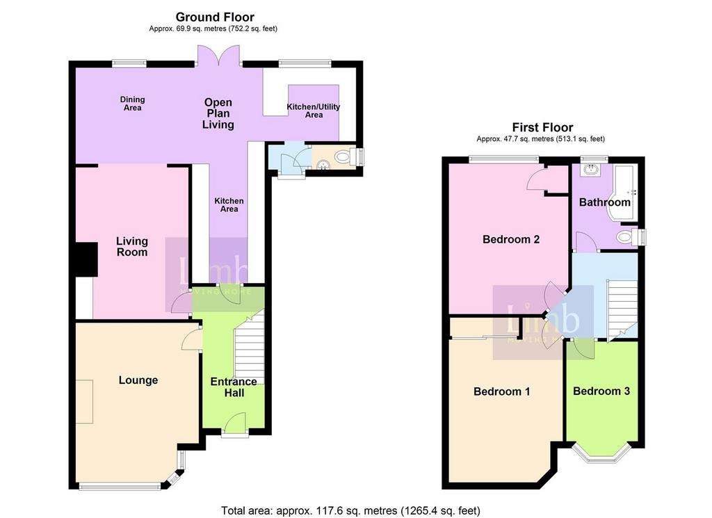 3 bedroom semi-detached house for sale - floorplan