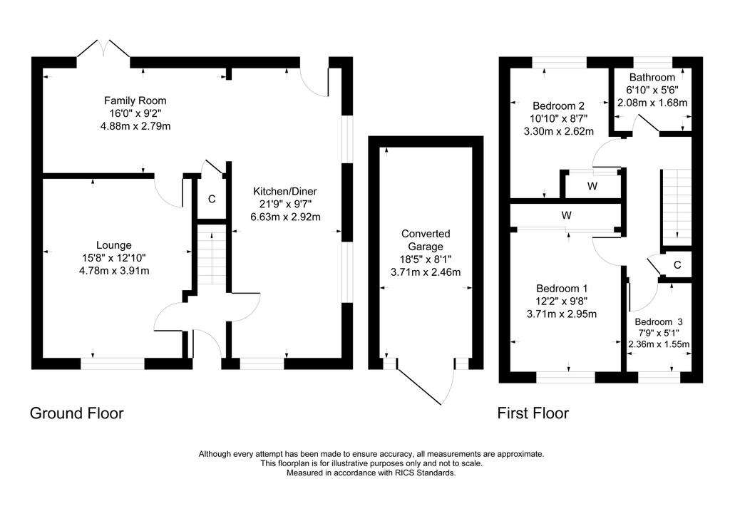 3 bedroom semi-detached house for sale - floorplan