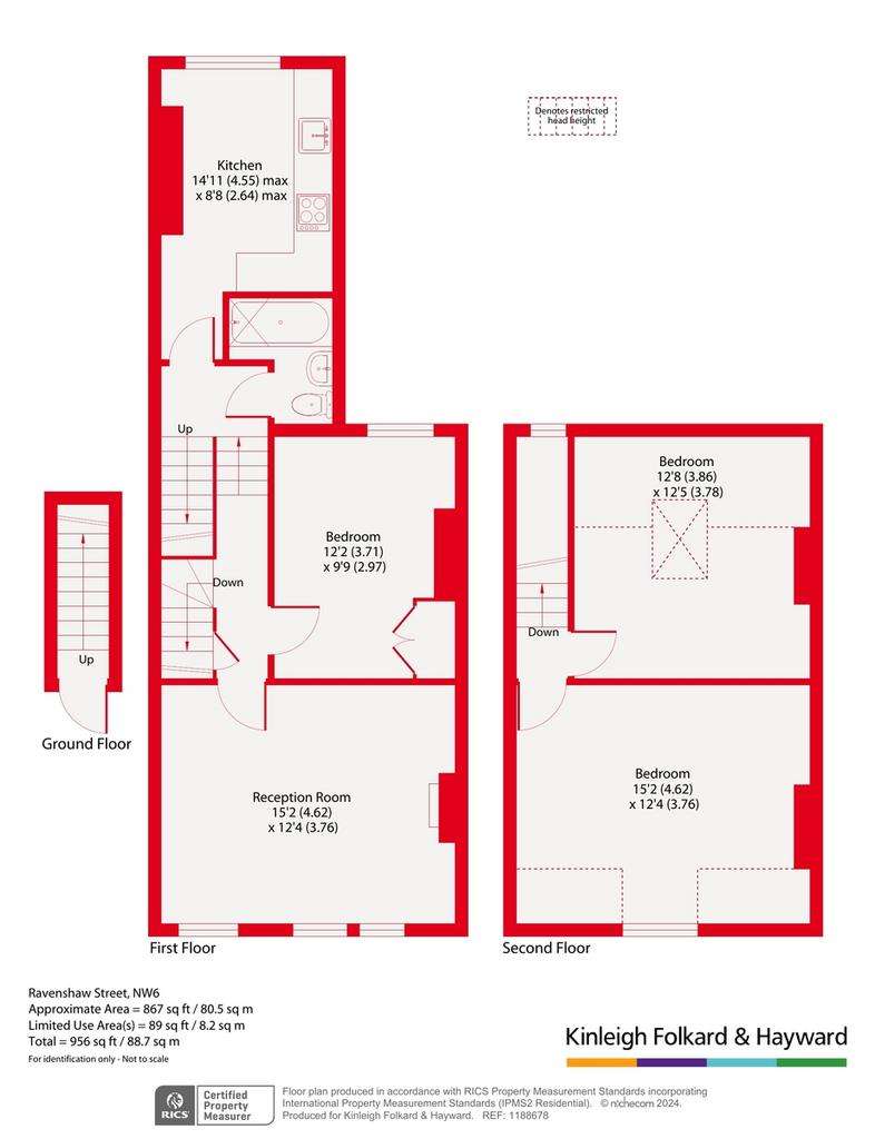 3 bedroom flat to rent - floorplan