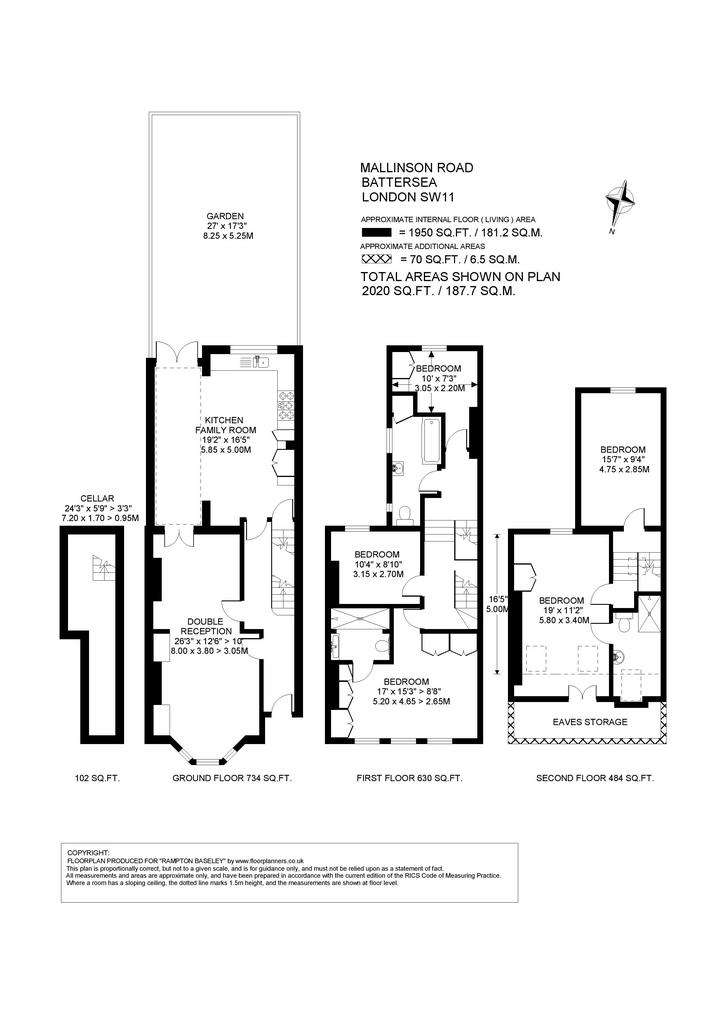 5 bedroom terraced house to rent - floorplan