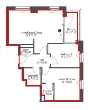 2 bedroom flat to rent - floorplan