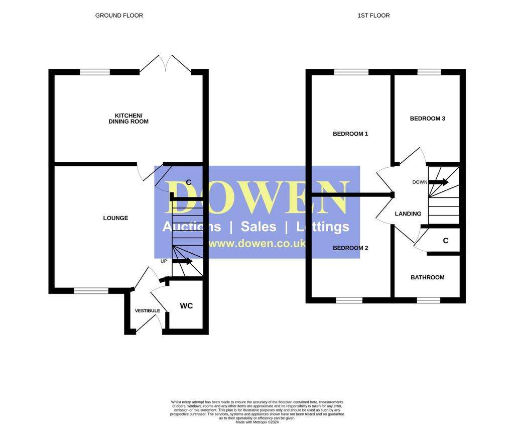 3 bedroom end of terrace house for sale - floorplan