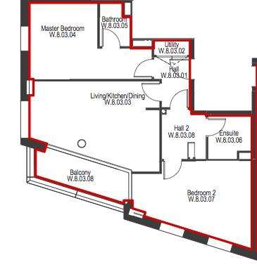 2 bedroom flat to rent - floorplan