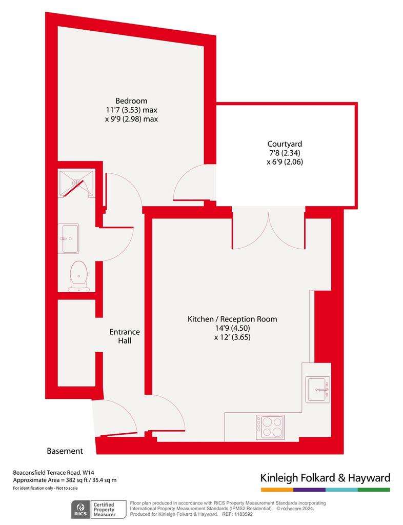 1 bedroom flat to rent - floorplan