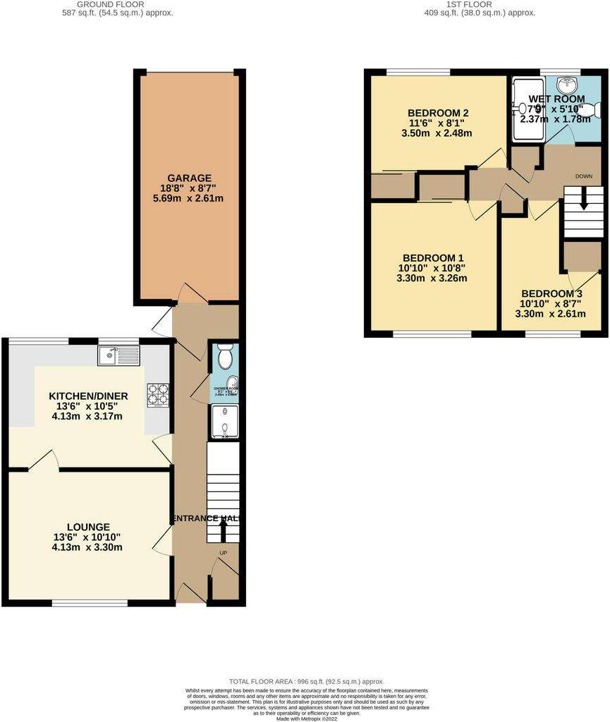 3 bedroom terraced house for sale - floorplan