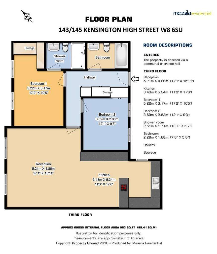 2 bedroom flat to rent - floorplan