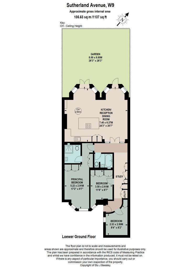 3 bedroom flat for sale - floorplan