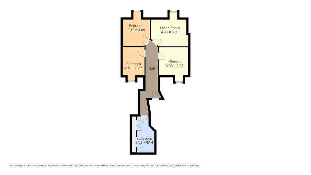 2 bedroom flat for sale - floorplan