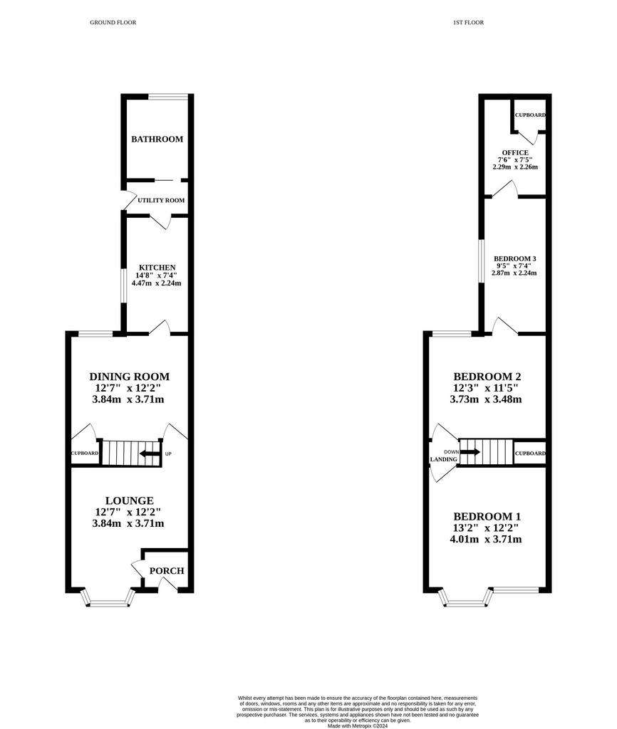 3 bedroom terraced house for sale - floorplan