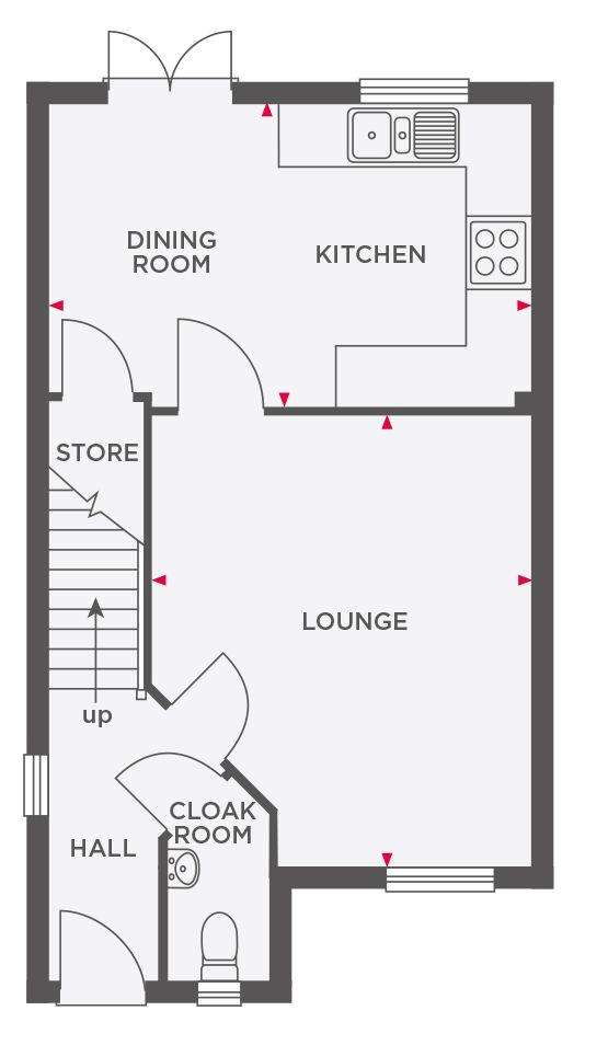 3 bedroom semi-detached house for sale - floorplan