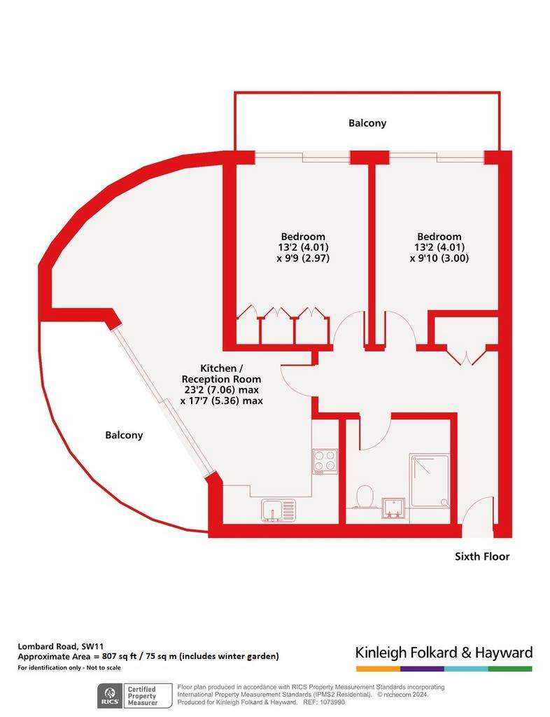 2 bedroom flat for sale - floorplan