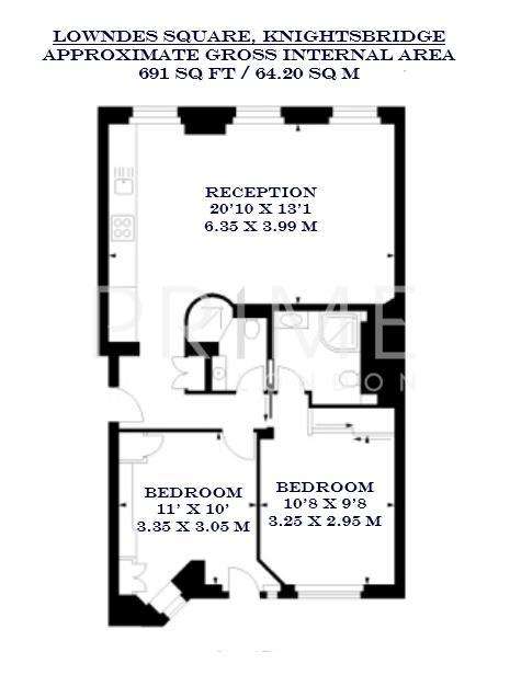 2 bedroom flat to rent - floorplan