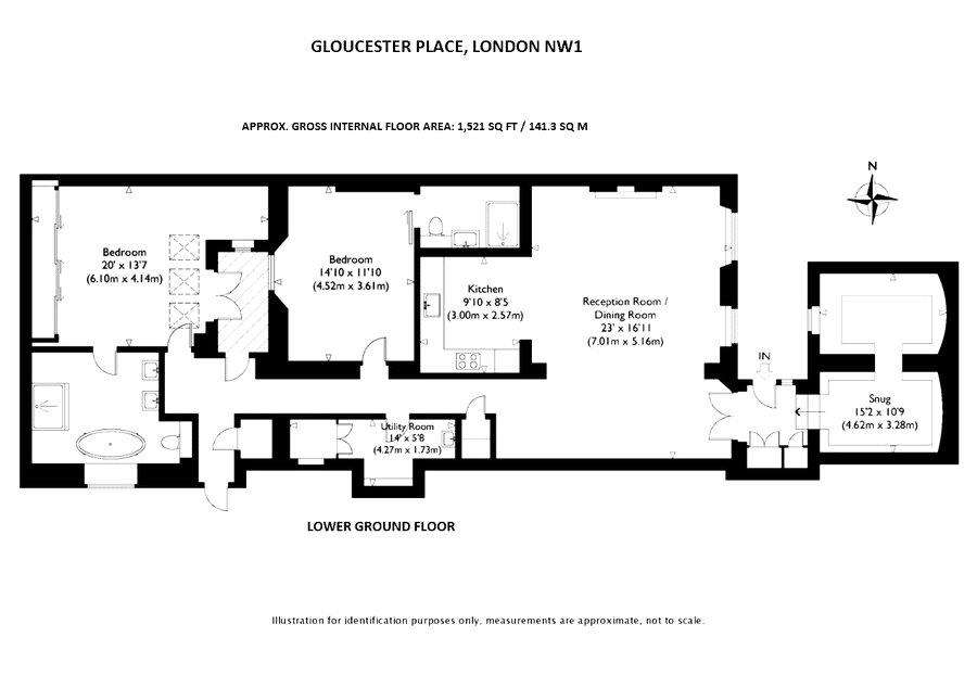 2 bedroom flat to rent - floorplan