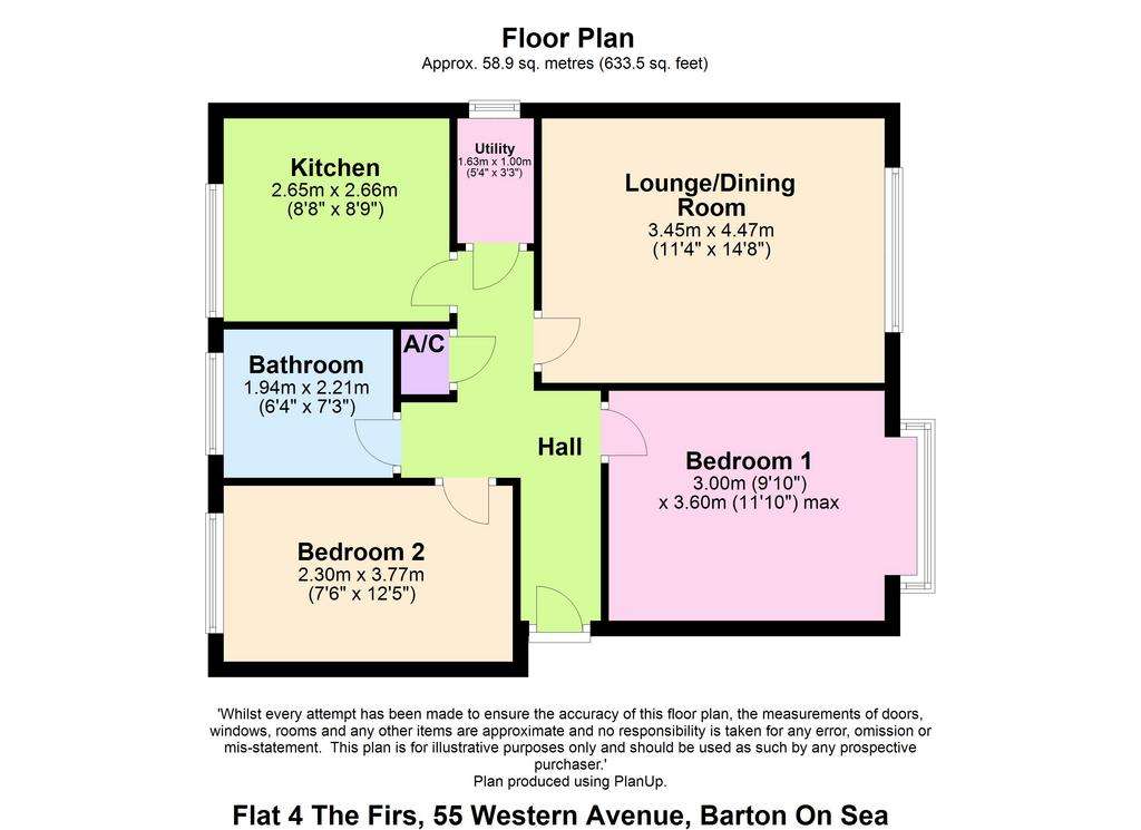 2 bedroom flat for sale - floorplan