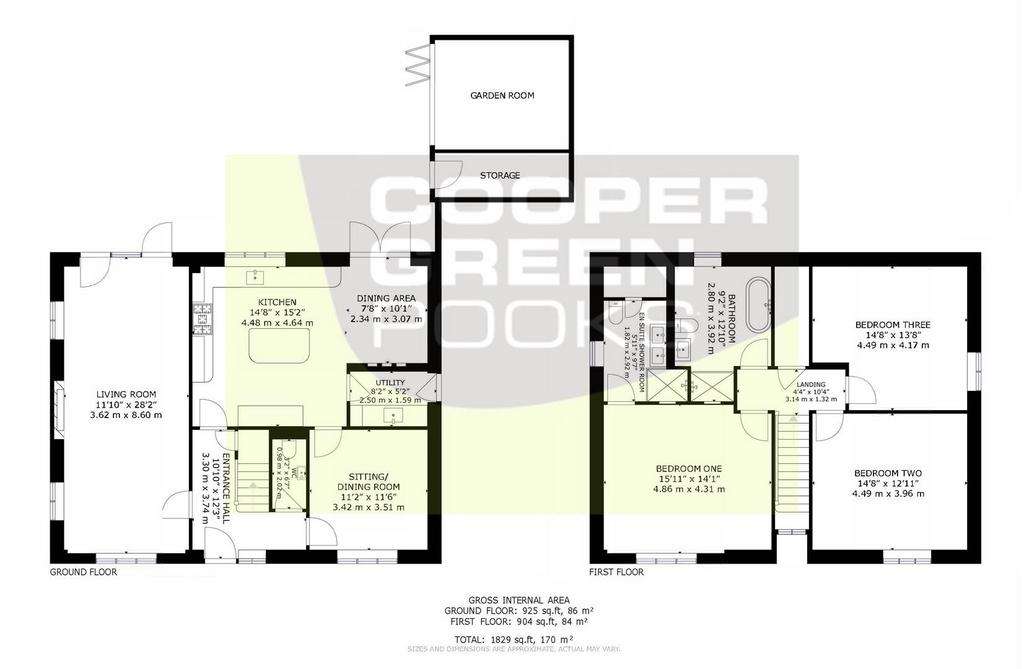 3 bedroom detached house to rent - floorplan