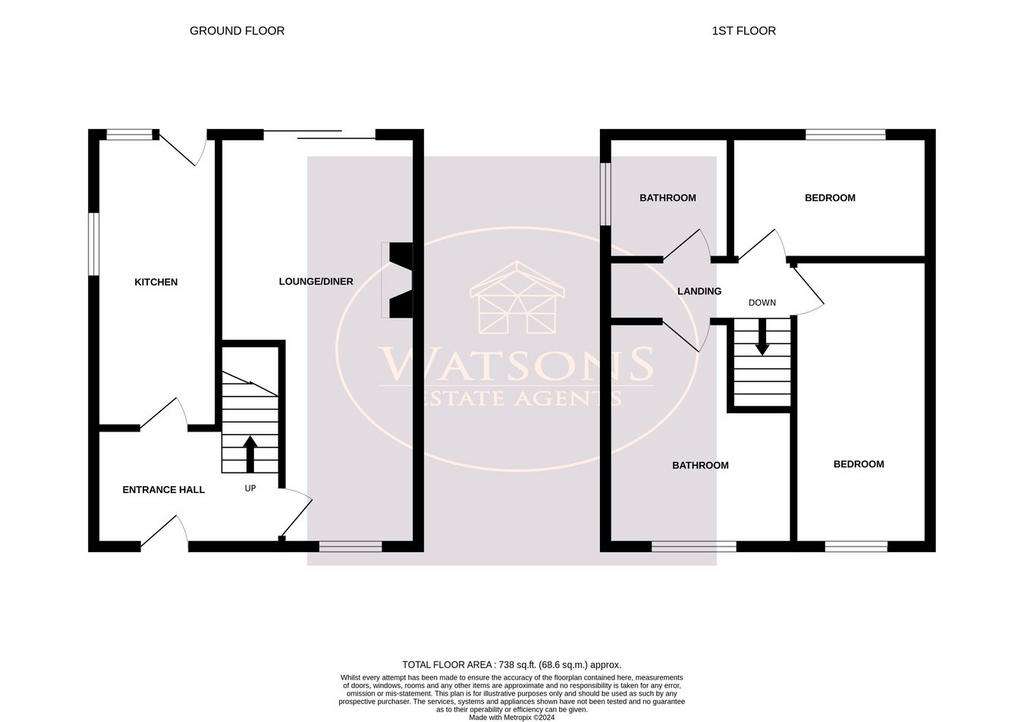 3 bedroom semi-detached house for sale - floorplan