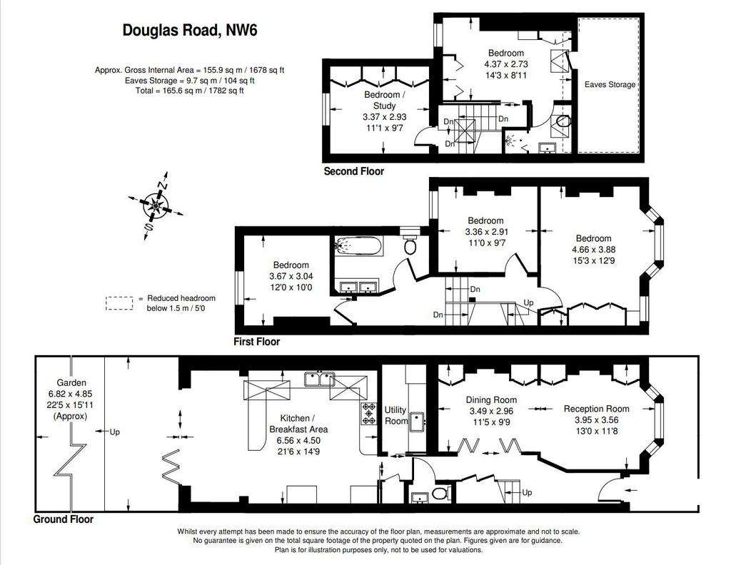 5 bedroom terraced house for sale - floorplan