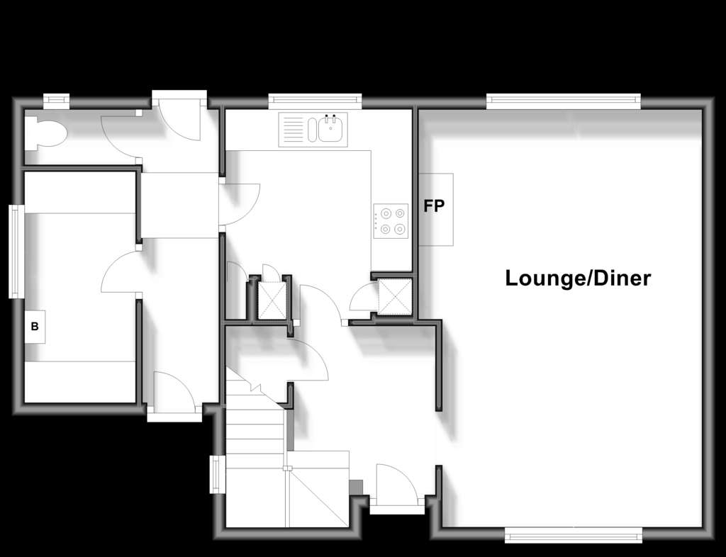 3 bedroom semi-detached house for sale - floorplan