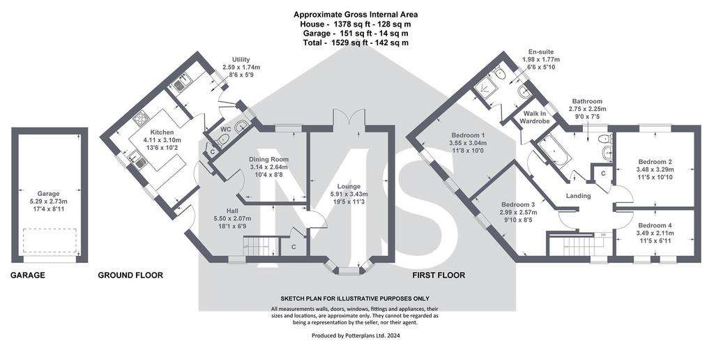 4 bedroom detached house for sale - floorplan