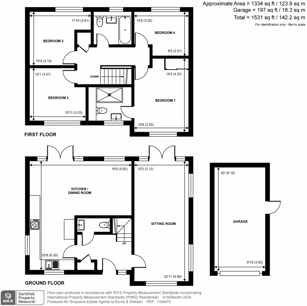 4 bedroom detached house for sale - floorplan