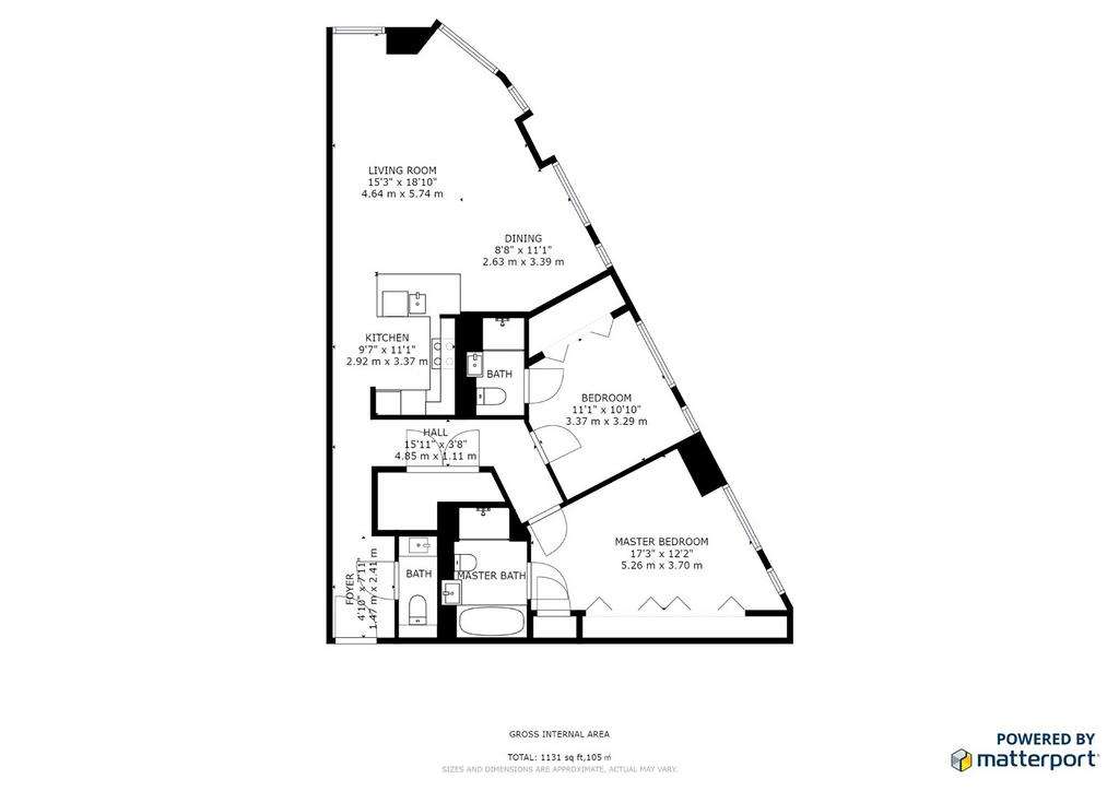 2 bedroom flat to rent - floorplan