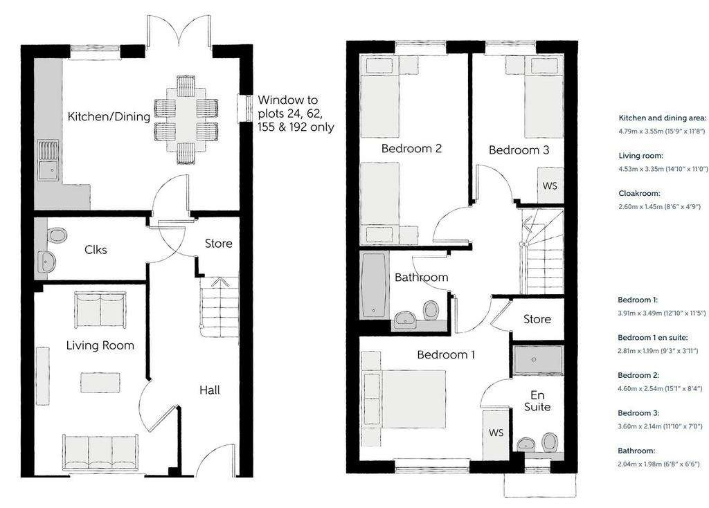 3 bedroom semi-detached house for sale - floorplan