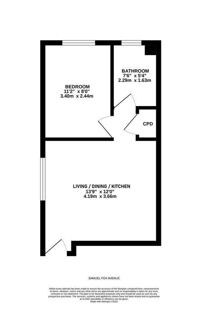 1 bedroom flat for sale - floorplan