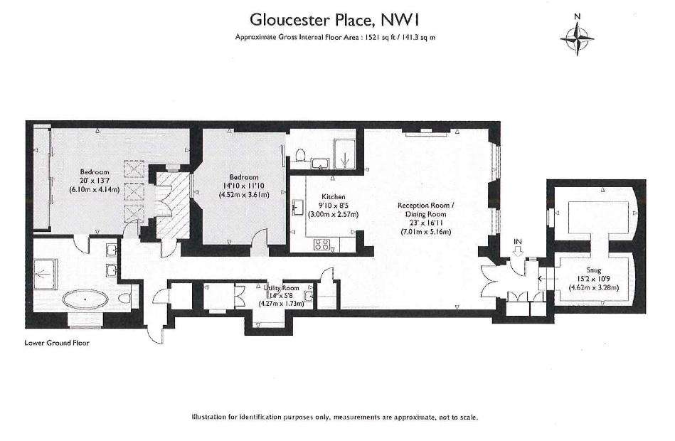 2 bedroom flat to rent - floorplan